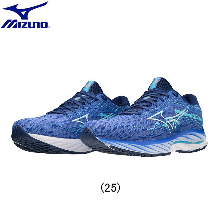 ミズノ mizuno WAVE RIDER 27 ウエーブライダー27 ランニングシューズ 靴 ウィメンズ レディース  女性【j1gd230325】陸上・ランニング用品 25.5cm (25)ブルー/ホワイト メルカリ