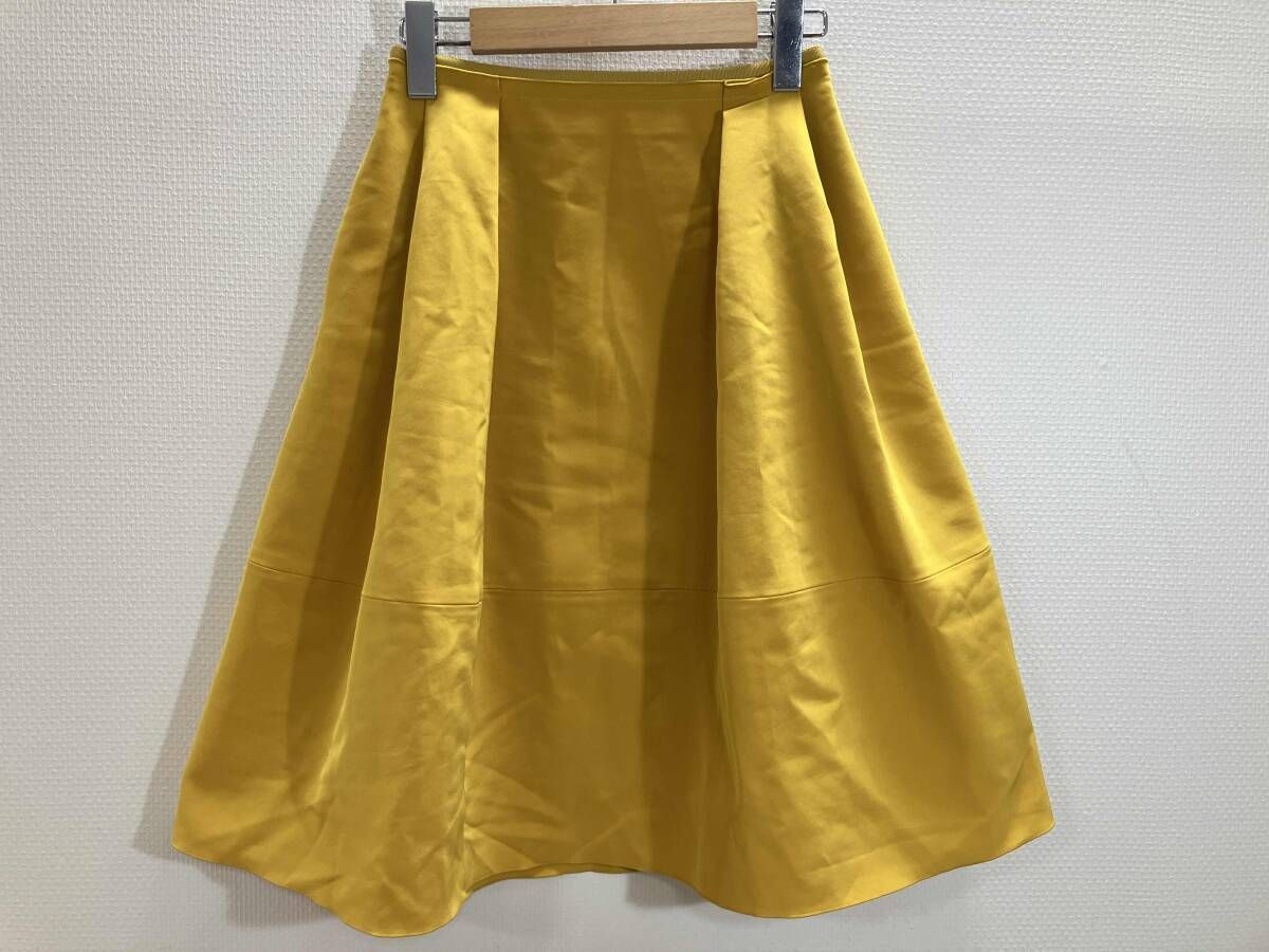 FOXEY フォクシー NEW YORK 38326 タックフ スカート ミドルスカート イエロー 38