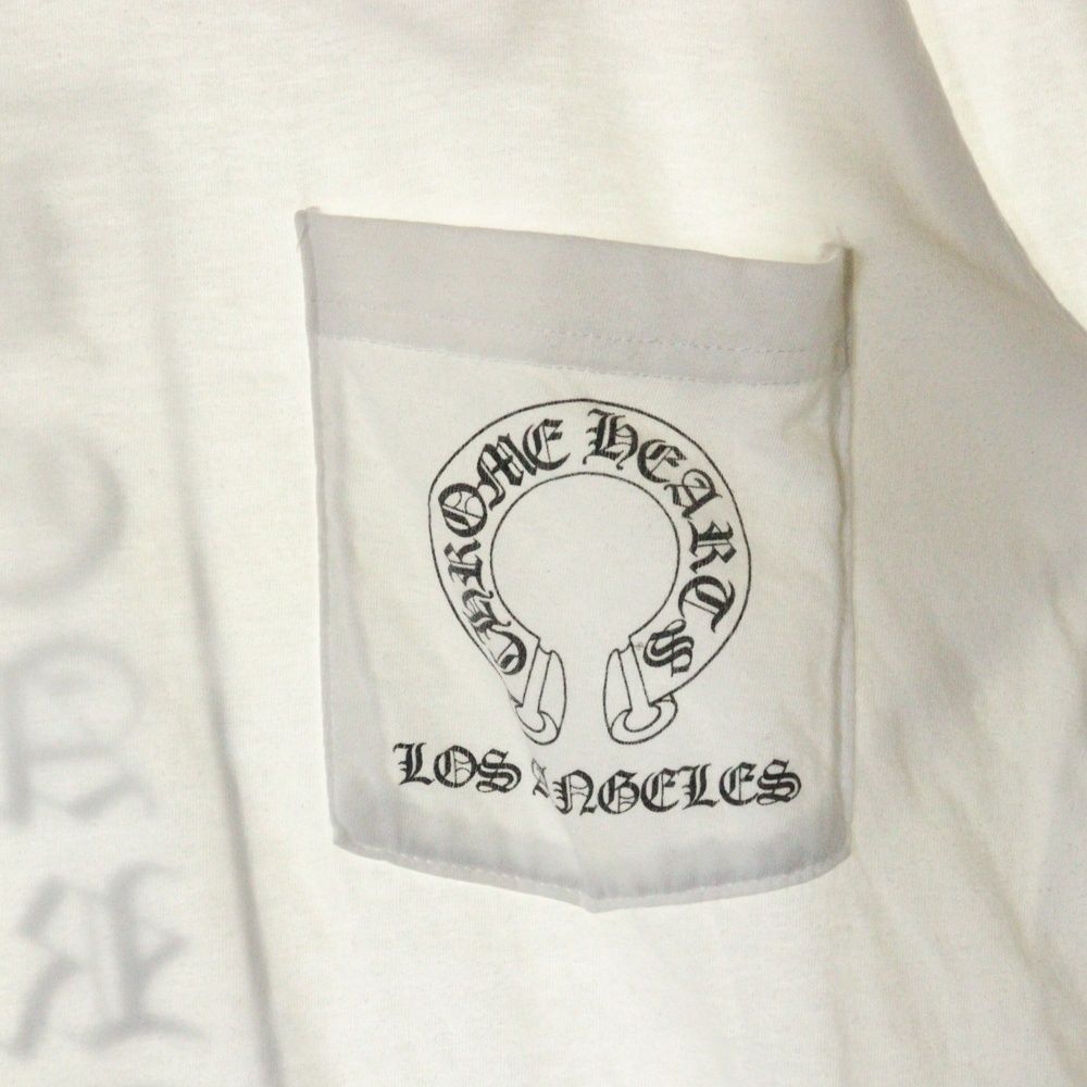 極美・XL CHROME HEARTS FUCK YOU Tシャツ　ホースシュー CHROME HEARTS☆FUCK YOU ホースシュー ロゴ ポケット Tシャツ