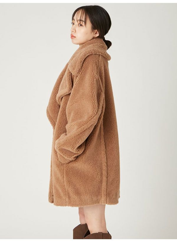 10 OFF フレイアイディー FRAY I.D アウター 25秋冬 ECOPELボアミドルコート 長袖 サステナブル fwfc255024 GULLKHAN_COM