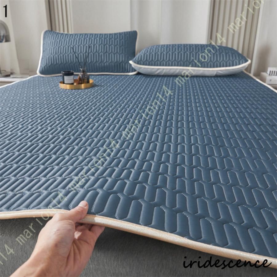 ランニング マットレスカバー 夏 シーツ 涼しい マット クール 涼感 通気 ベッドシーツ 弾力フィット ズレ防止 速乾 ウォッシャブル 中ラテックス入り SPFH314 高品質で激安通販！ 