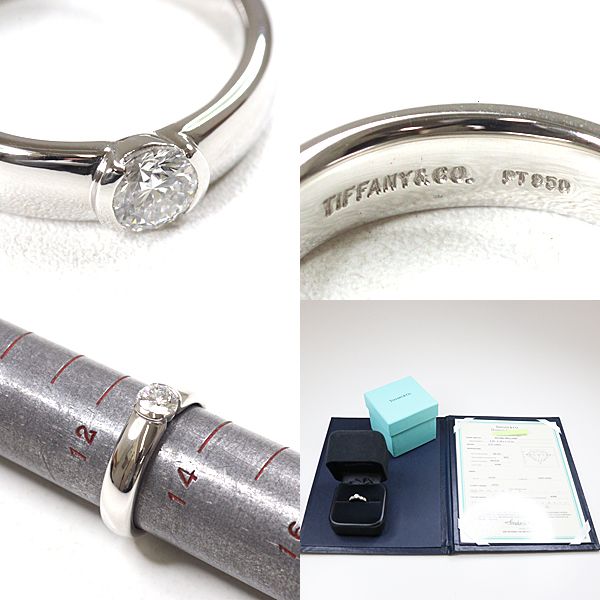 ティファニー ドッツ リング ダイヤモンド プラチナ PT950 ソリティア  