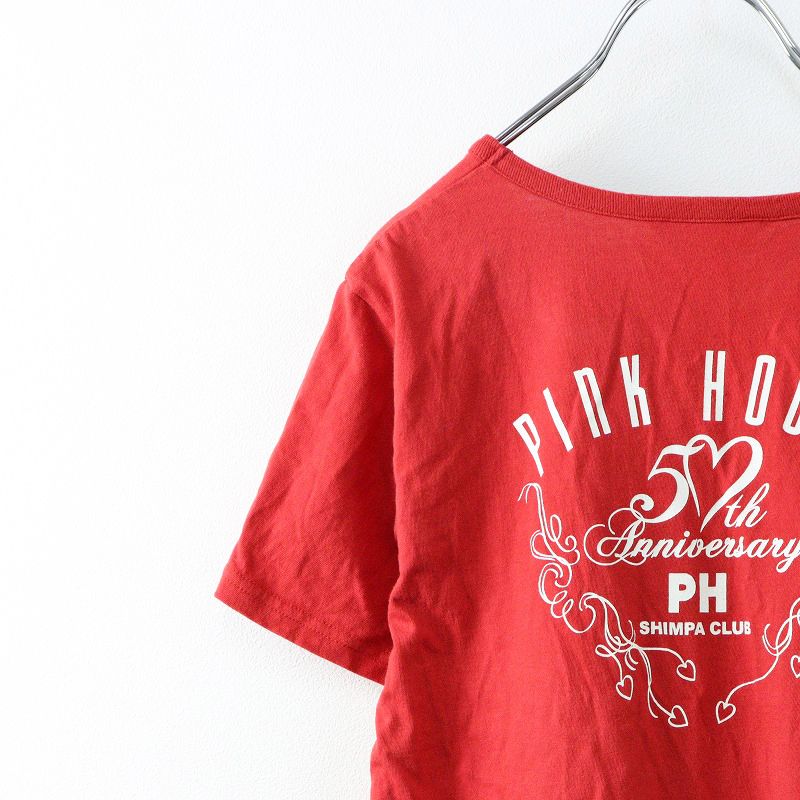 ピンクハウス　チュニック　赤 2022SS ピンクハウス PINK HOUSE 50th記念 ANNIVERSARYプリント
