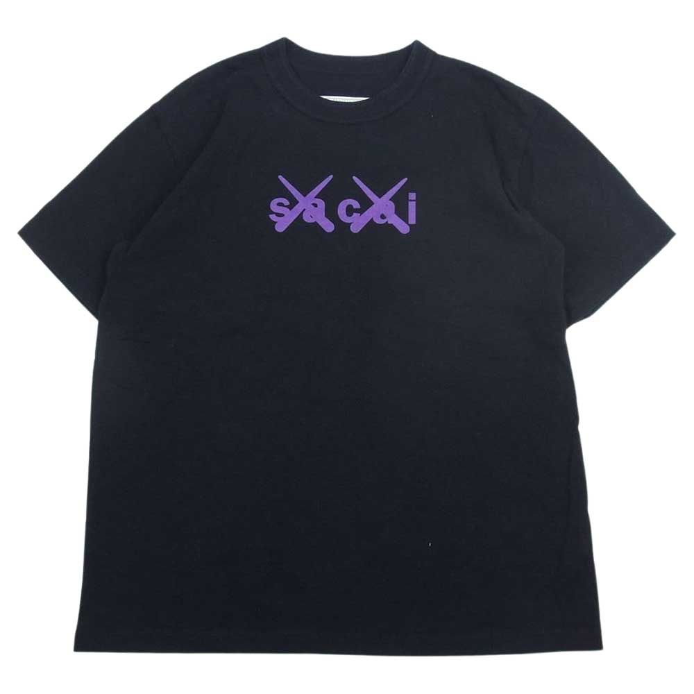 未使用　サカイ　sacai プリント　ロゴ　Tシャツ　ブラック sacai - サカイ sacai ロゴTシャツ 黒 Sサイズ バックプリントの