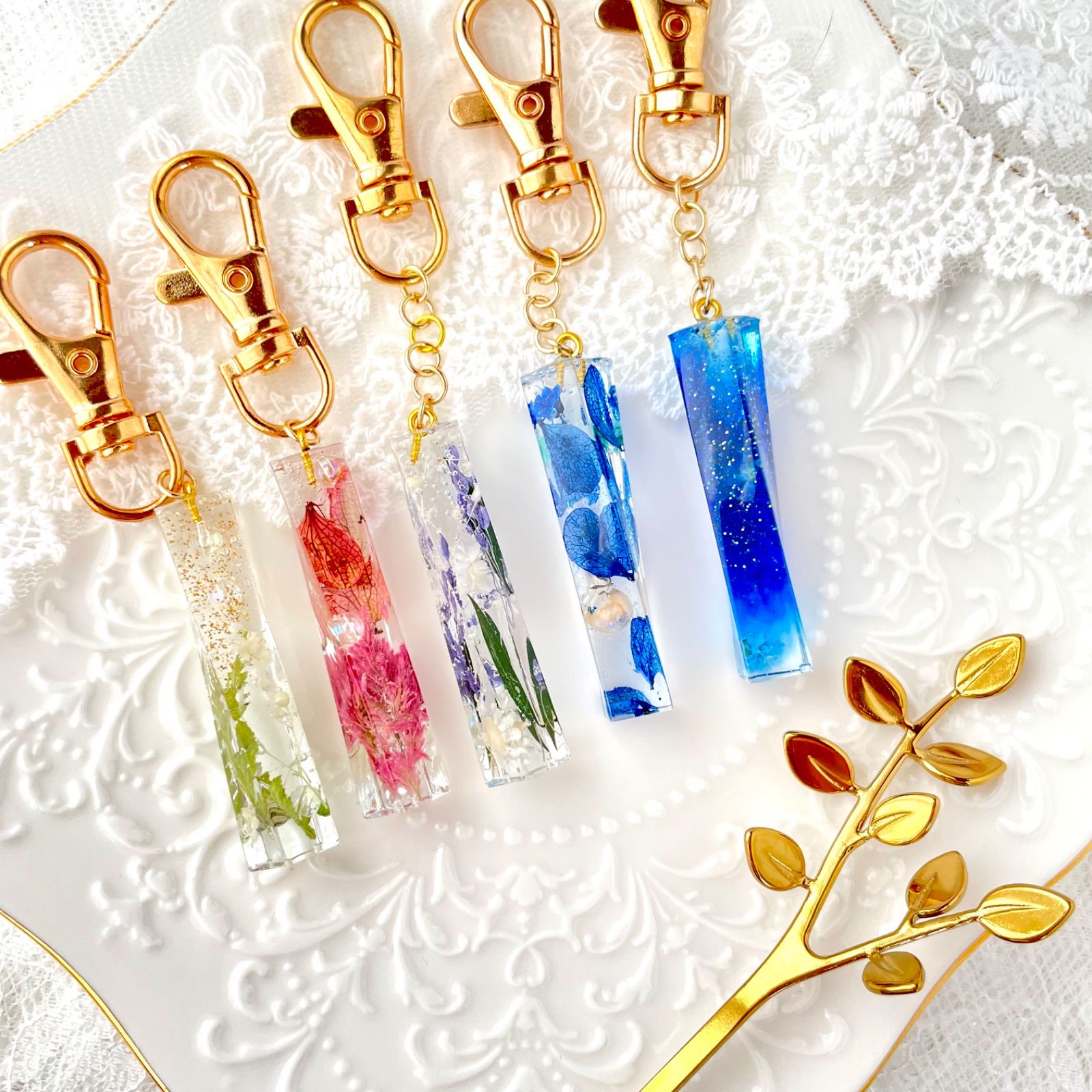 キーホルダー】5色から選べるハーバリウムキーホルダー おしゃれ 