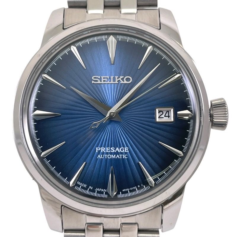 SEIKO】セイコー プレザージュ ブルームーン カクテルタイム SARY123 4R35-01T0 腕時計 ステンレススチール メンズ 自動巻き  青文字盤 - メルカリ