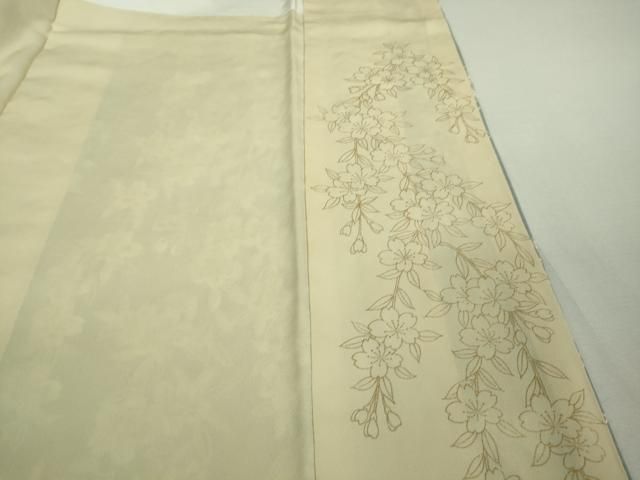 平和屋本店□極上 訪問着 総手刺繍 枝垂れ桜 暈し染め 金糸 逸品