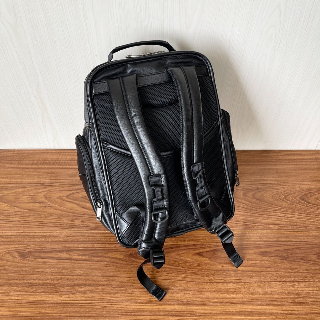 TUMI ALPHA3 本革 レザー リュック バックパック 9603578
