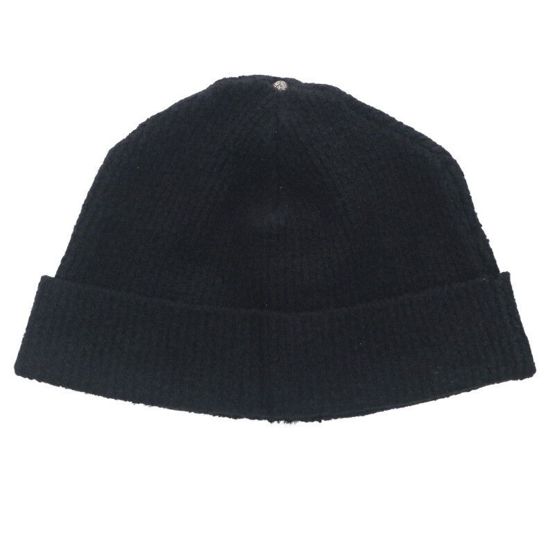 【CHROME HEARTS】 ハラコクロスパッチ ビーニー BADDA BING クロムハーツ BADDA BING ハラコクロスパッチ付きビーニーニット