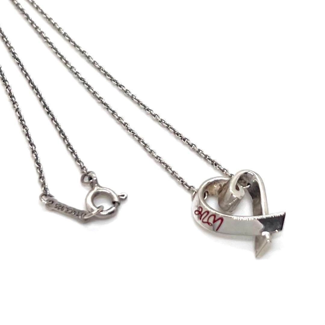 美品☆Tiffany & Co. ティファニー ネックレス ラビングハート
