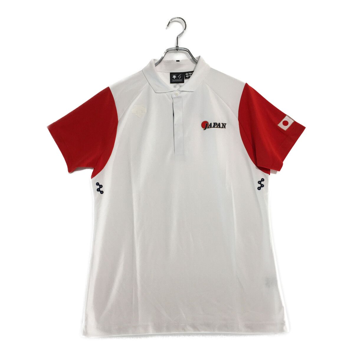 coco 中古 デサントゴルフ DESCENTE GOLF メンズ 半袖ポロシャツ L 白 ホワイト 総柄 DESCENTE GOLF デサントゴルフ 半袖ポロシャツ ホワイト系