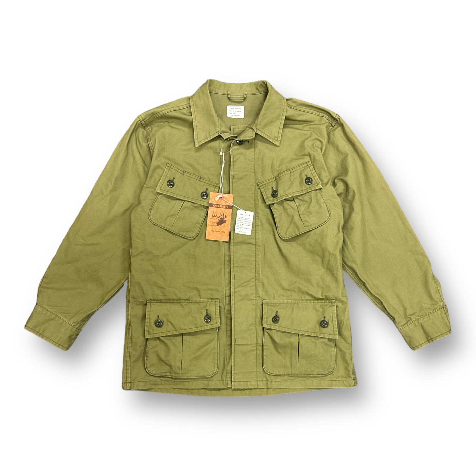 定価64680円 新品 ANDFAMILYS 23SS COMBAT TROPICAL COAT コンバット トロピカル コート ミリタリー  ジャケット アンドファミリーズ JK-2308745 カーキ系 L 66391A - メルカリ