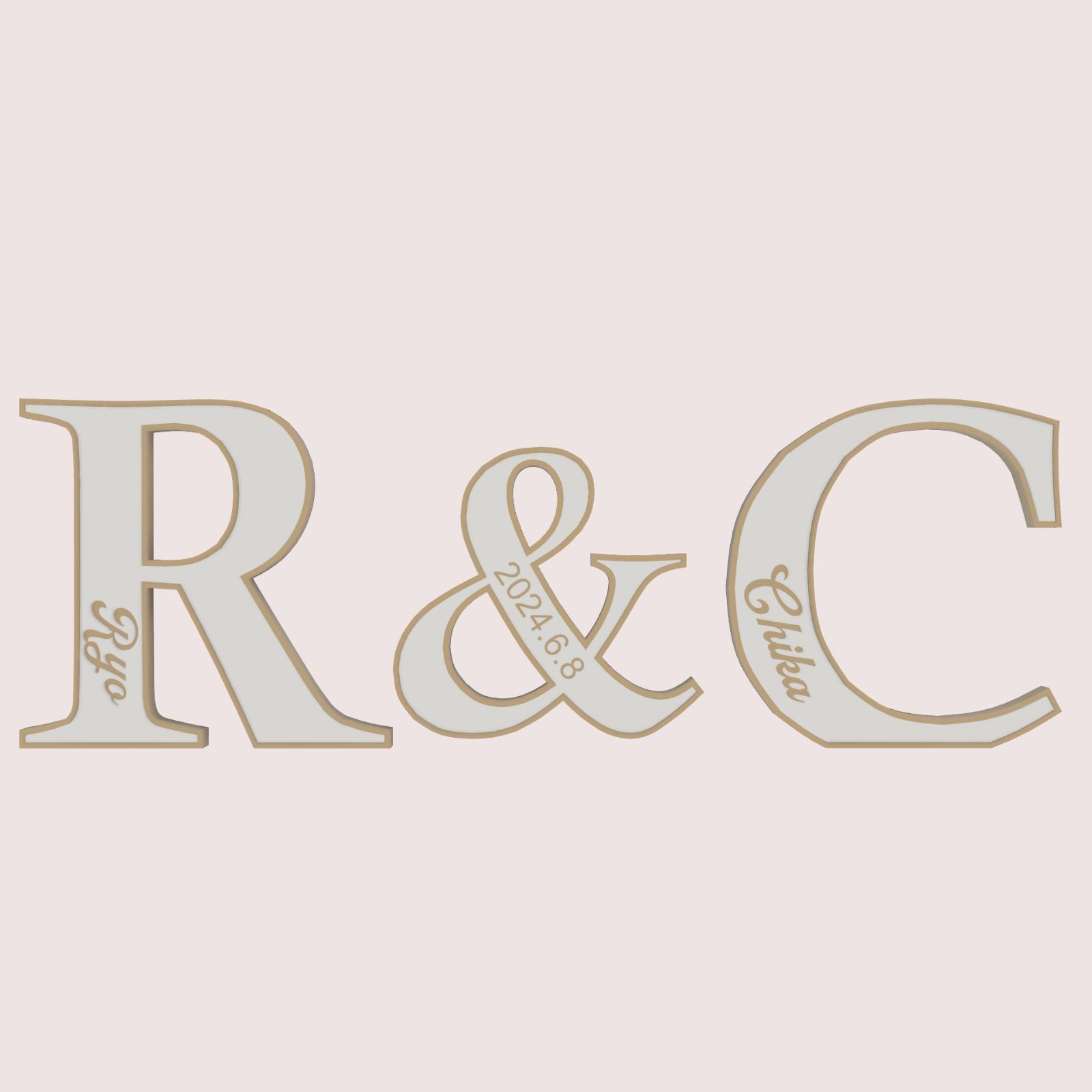 Youko様 確認用】イニシャルオブジェ バイカラー - メルカリ