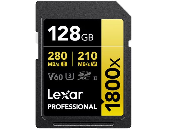 レキサー Lexar SDXCカード 128GB 1800x UHS-II GOLD U3 V60 LSD1800128G-B1NNJ