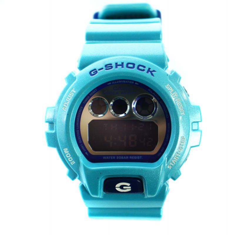カシオジーショック CASIO G-SHOCK クレイジーカラーズ Crazy Colors 腕時計 ウォッチ デジタル クォーツ ロゴ 青 ブルー 水色 DW-6900CB GY18 /MQ