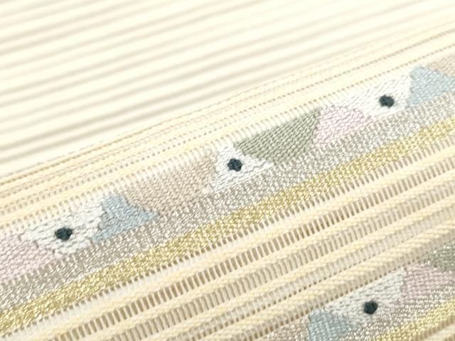 平和屋着物＊夏物 絽綴れ 八寸名古屋帯 吉祥文 金銀糸 正絹 逸品