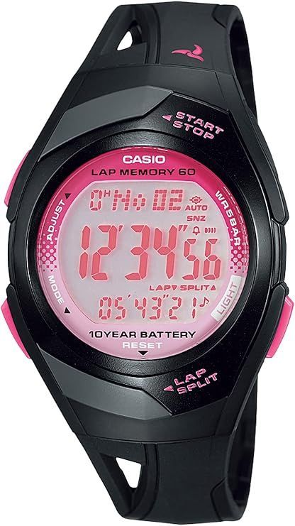 [カシオ] 腕時計 カシオ コレクション スポーツ ラップ スプリット 対応 ストップウォッチ STR-300J-1BJH メンズ ブラック Collection 腕時計 カシオ STR-300J-1BJH 店 ブラックSTEP