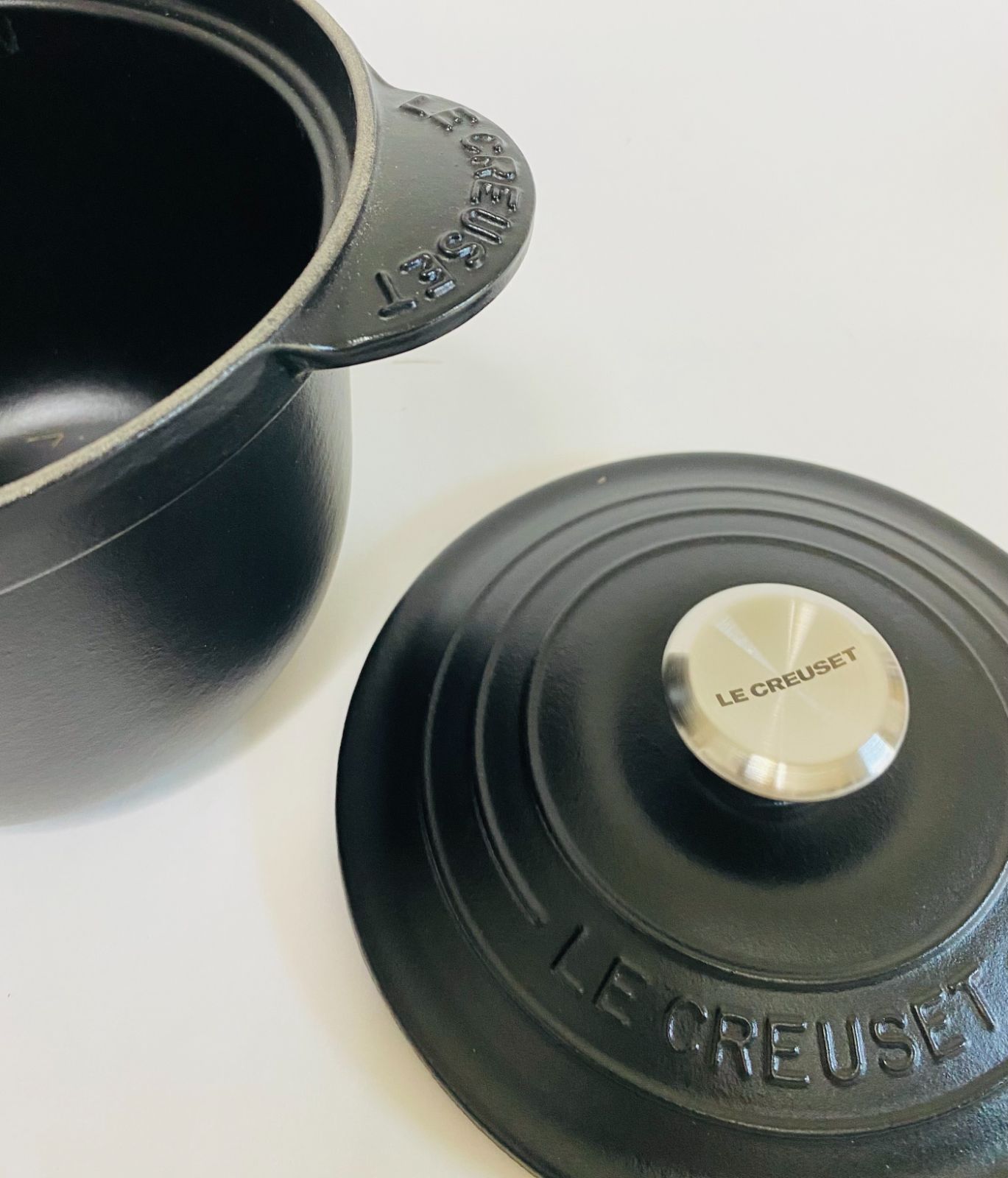 ルクルーゼ　ココット・エブリィ 18 シーソルト (ブラックマットホーロー) ココット・エブリィ 18 シーソルト (ブラックマットホーロー