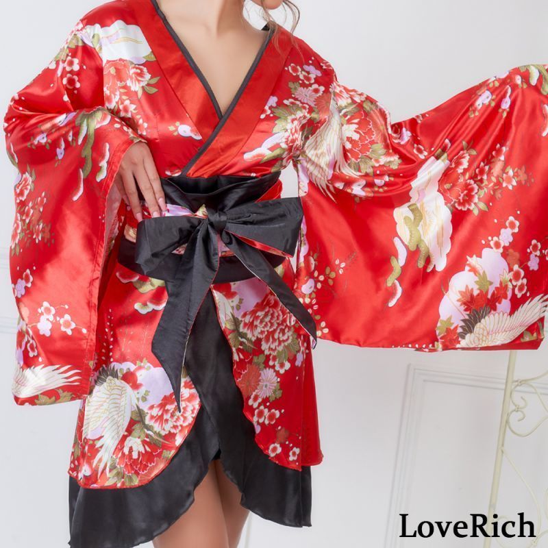 ラブリッチ⭐︎小花柄　花魁　コスプレ　キャバドレス　ワイン Amazon.co.jp: [LoveRich] ラブリッチ 小花柄 スリット