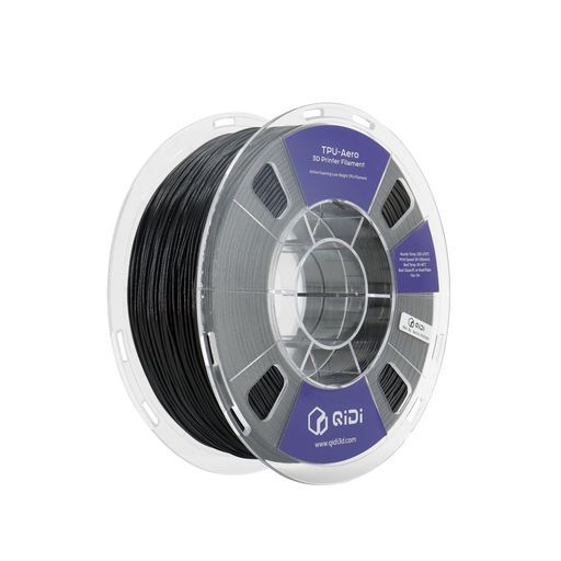 QIDITECHTPU-エアロ1.75mm 3DプリンターフィラメントTPU-Aero0.75KG 高弾性 高速印刷に適し ほとんどのFDM3Dプリンタに適合 ブラック