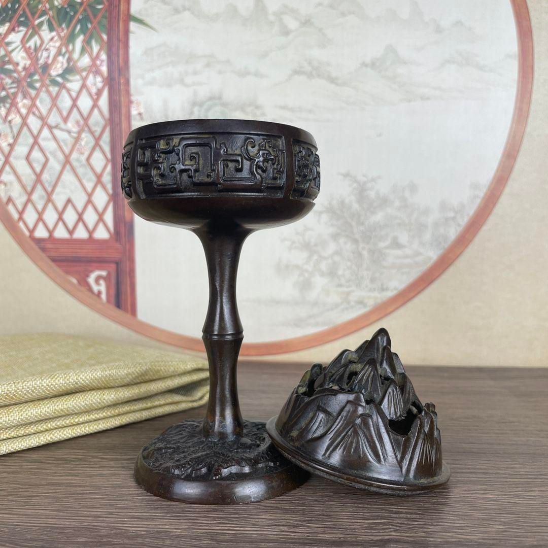 銅製 香炉 盤竜博山炉 茶道具 香道具 装飾品 工芸品 置物 銅製 香炉 盤竜博山炉 茶道具 香道具 装飾品 工芸品 置物 - メルカリ