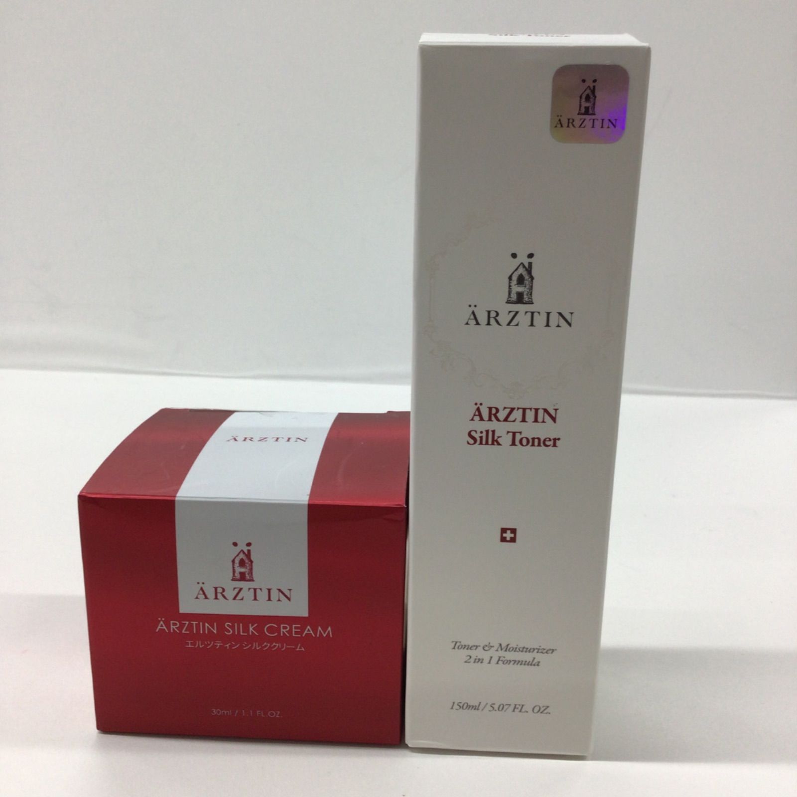 Y1112 ARZTIN シルクトナー 150ml・シルククリーム 30ml 2点セット