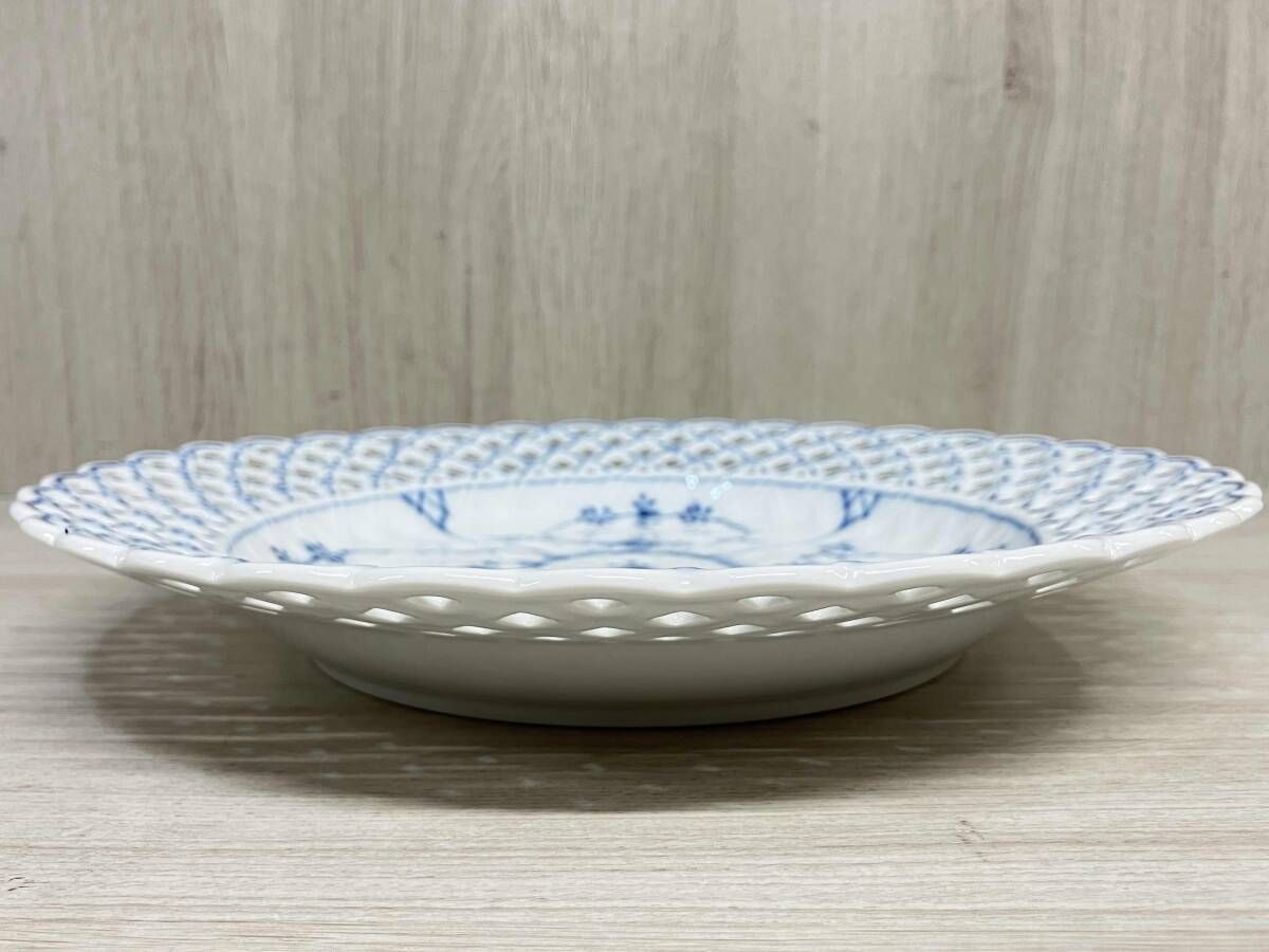 ROYAL 26 cm オープンワーク ブルーフルーテッド フルレース プレート ロイヤルコペンハーゲン 皿 食器 キッチン