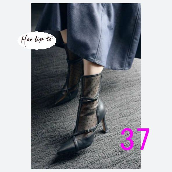Double Belt Ankle Boots ショ－トブ－ツ dot Her lip to 37