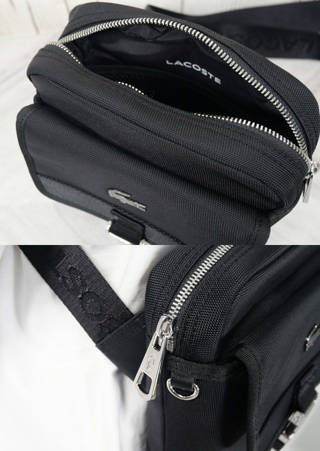 【タグ無し新品未使用】LACOSTE ラコステ ショルダーバッグ ブラック ラコステ カメラバッグ メンズ NH4594 ショルダーバッグ