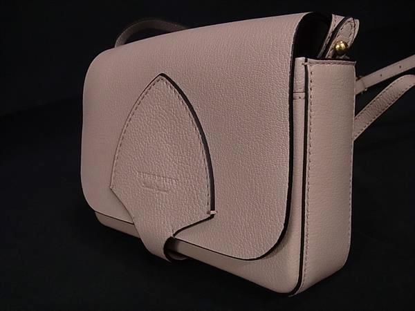 □新品同様□ BURBERRY バーバリー レザー ショルダーバッグ クロス