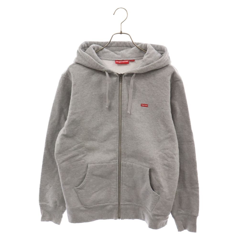 SUPREME (シュプリーム) Small Box Zip Hooded Sweatshirt スモールボックスロゴ ジップアップ フーディ  スウェット パーカー グレー - メルカリ