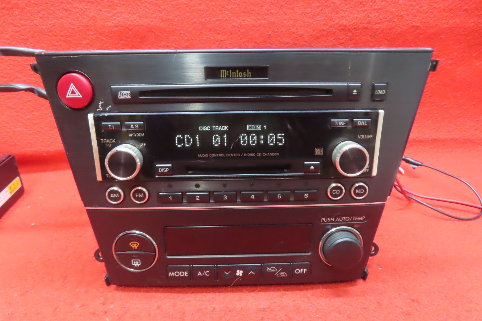 ＊CS2103＊ 付 スバル純正 レガシィ 前期 BL5 BP5 BP9 BPE マッキントッシュ PF-40621 EF-12081 CD MDデッキ オーディオ プレーヤー