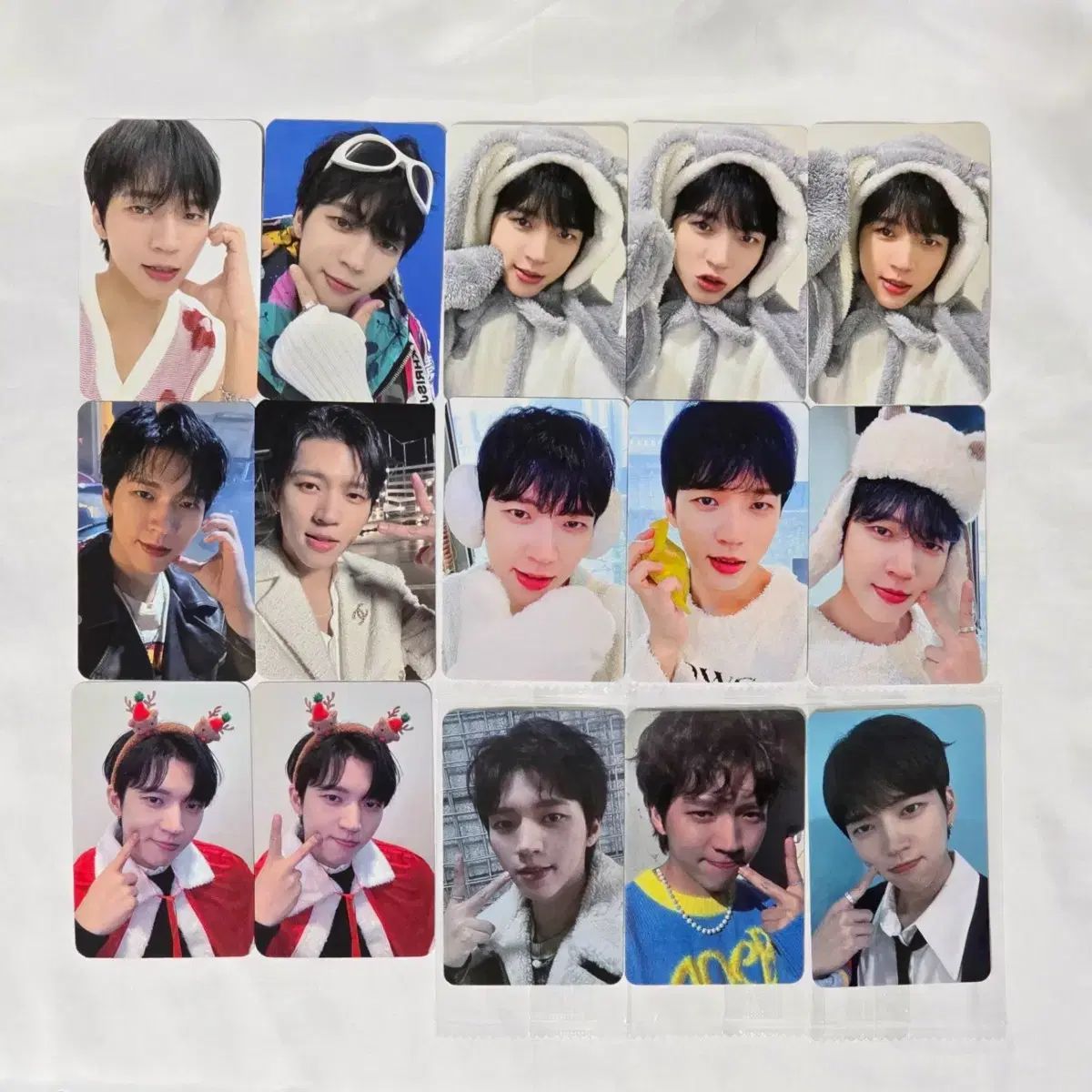 【雷市場（ポンジャン）商品韓国直送】 15 シーツセット ナム・ウヒョン(NAM WOOHYUN) ホワイトツリー ペンサ サイン会 未公開トレカ トレカ From うさぎブランケット INFINITE(インフィニット)