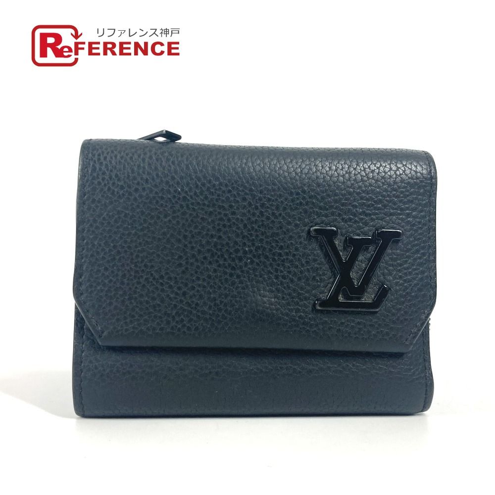 LOUIS VUITTON ルイヴィトン 3つ折り財布 ポルトフォイユパイロット M81740 レザー ノワール ブラック