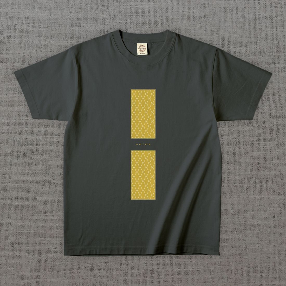 和柄Tシャツ　網目 -彩・角-
