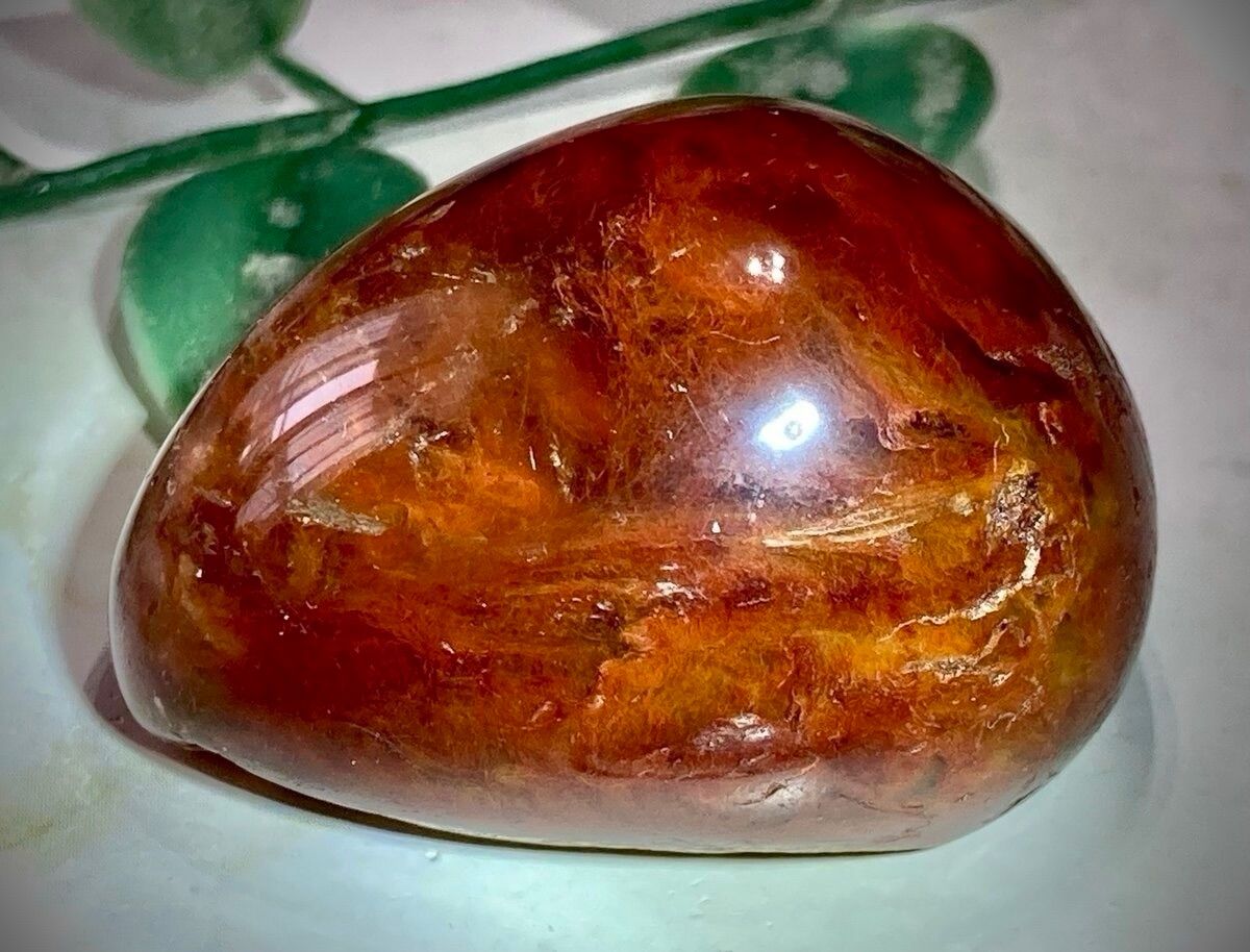 天地創造 アンフィボールインクォーツ タンブル 原石 ガーデンクォーツ