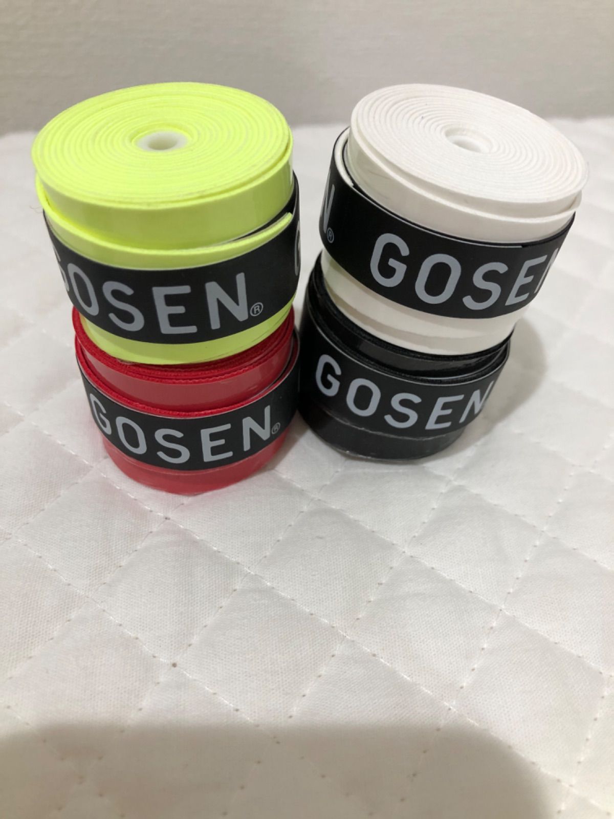 【ネコポス】GOSEN グリップテープ 4個 赤 黄色 青 白 黒 ゴーセン