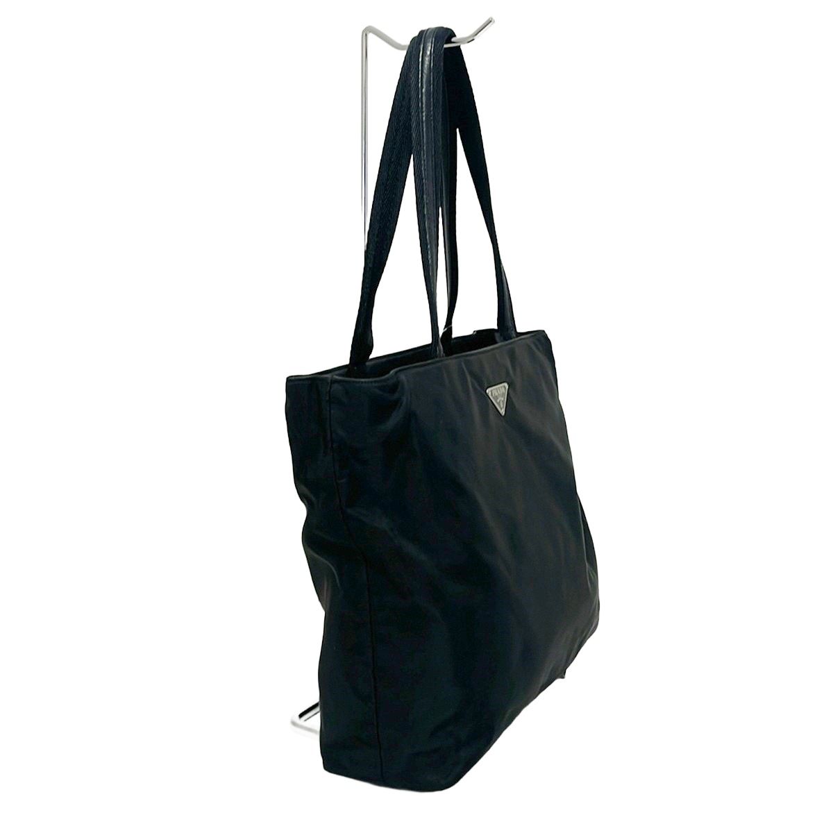 プラダ PRADA トートバッグ B9713 - ナイロン×レザー 黒 バッグ