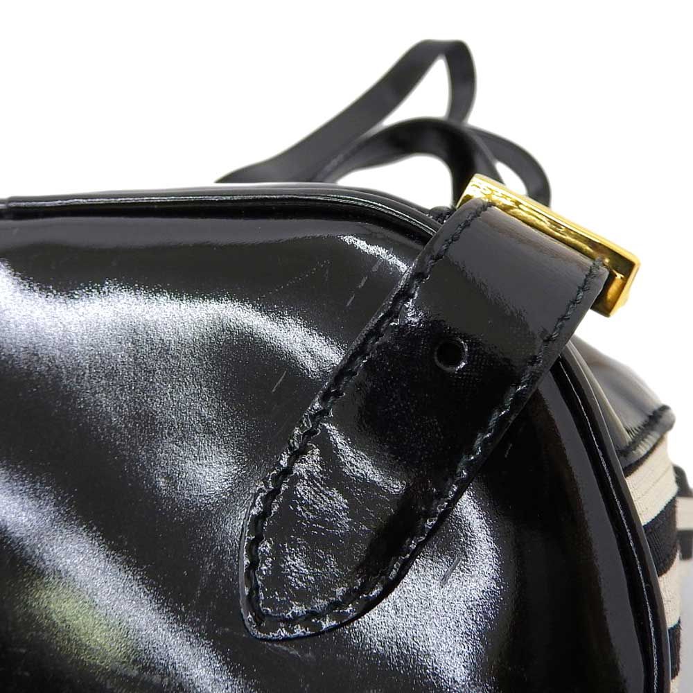 本物保証】 布袋付 美品 フェラガモ FERRAGAMO ストライプ リュック  