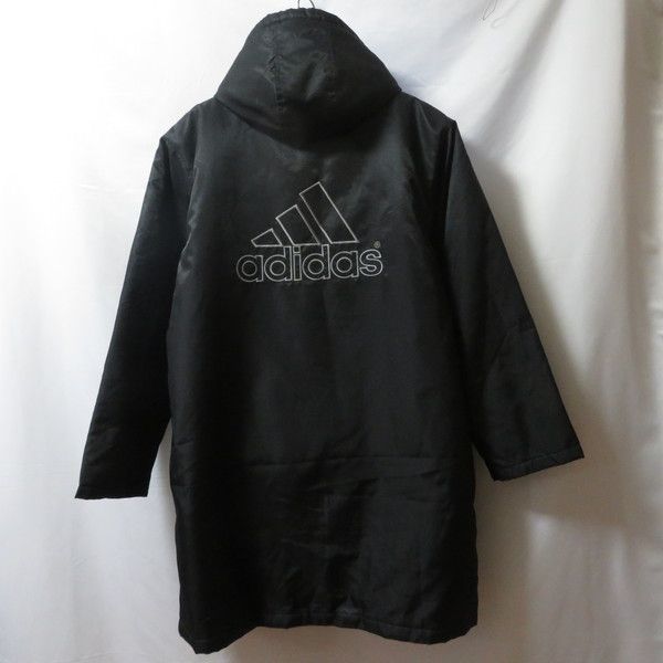 人気沸騰ブラドン 古着 メンズO スポーツ ベンチコート 裏ボア adidas/アディダス コート