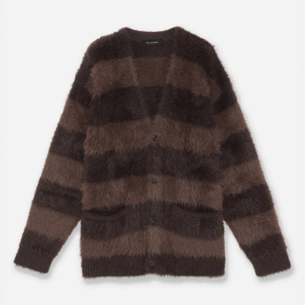 メルヴィンス SHAGGY CARDIGAN ブラウン サイズL S3075 メルヴィンス SHAGGY CARDIGAN ブラウン サイズL S3075