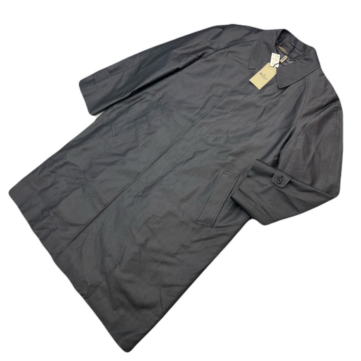 アクアスキュータム タグ付き Aquascutum ロングコート ライナー付 ステンカラー コート グレー 38 メンズ 秋冬 ビジネス S4280