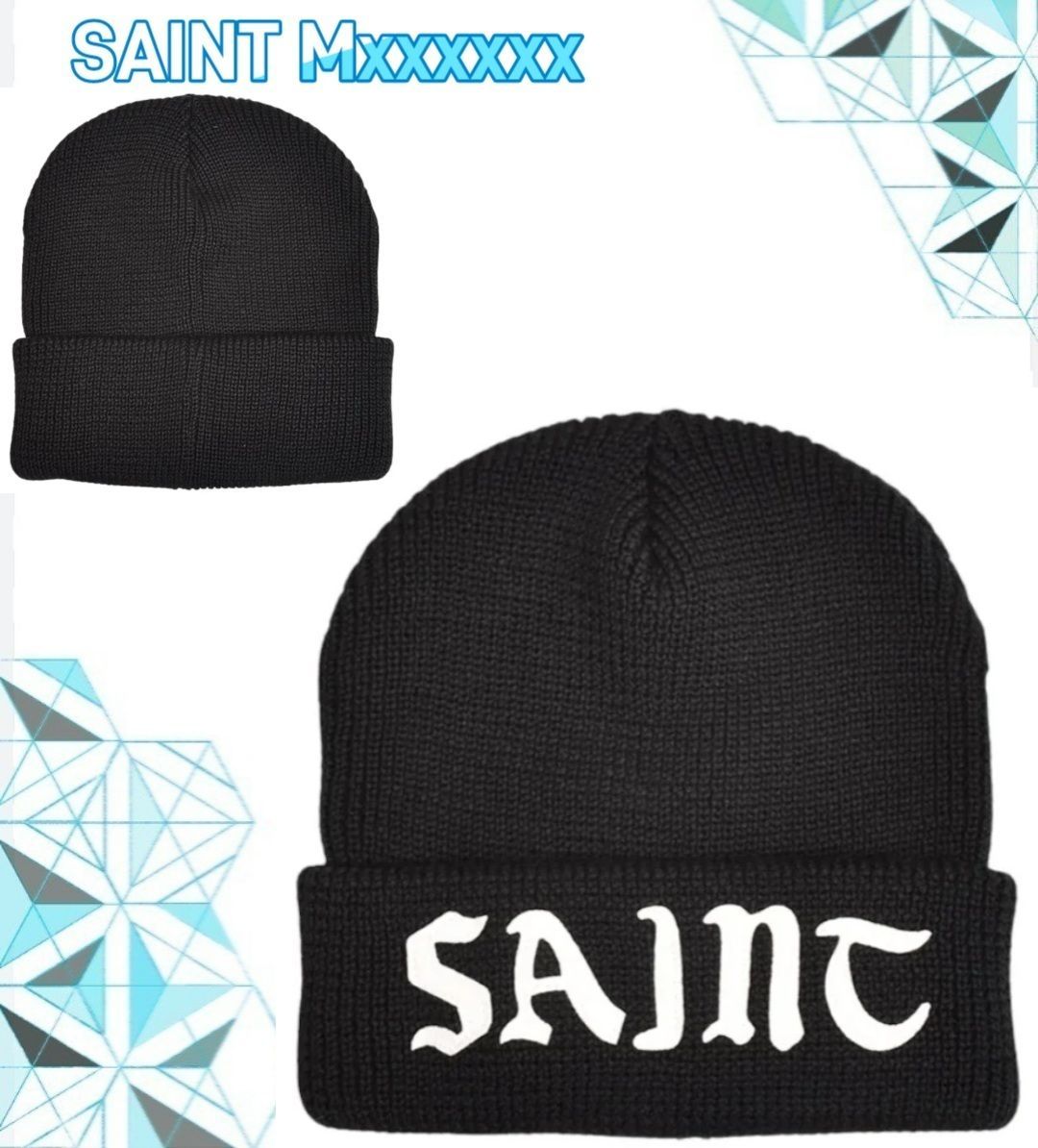 正規品 SAINT Mxxxxxx セントマイケル SAINT Knit Cap キャップ 帽子 ブラック