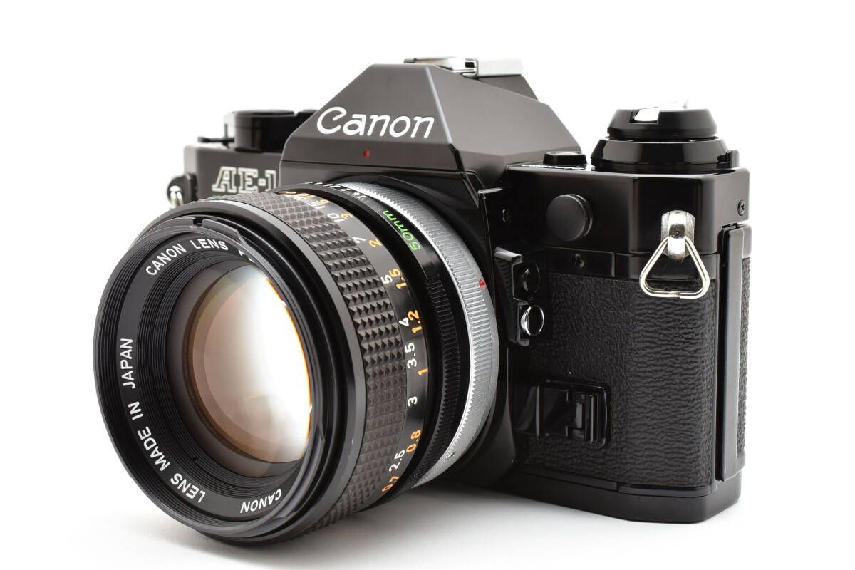 キヤノン AE-1 PROGRAM ブラック FD 50 f1.4 SSC 動確 ☆美品☆キヤノン Canon AE-1 PROGRAM プログラム ブラック