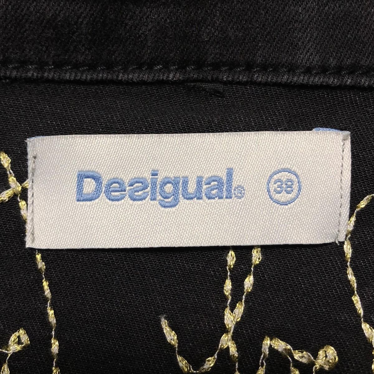 デシグアル Desigual Gジャン サイズ38 L ライトブルー×ネイビー×マルチ レディース 春・秋物/Disney/スパンコール ジャケット DESIGUAL - Desigual(デシグアル) Gジャン サイズ38 L レディース