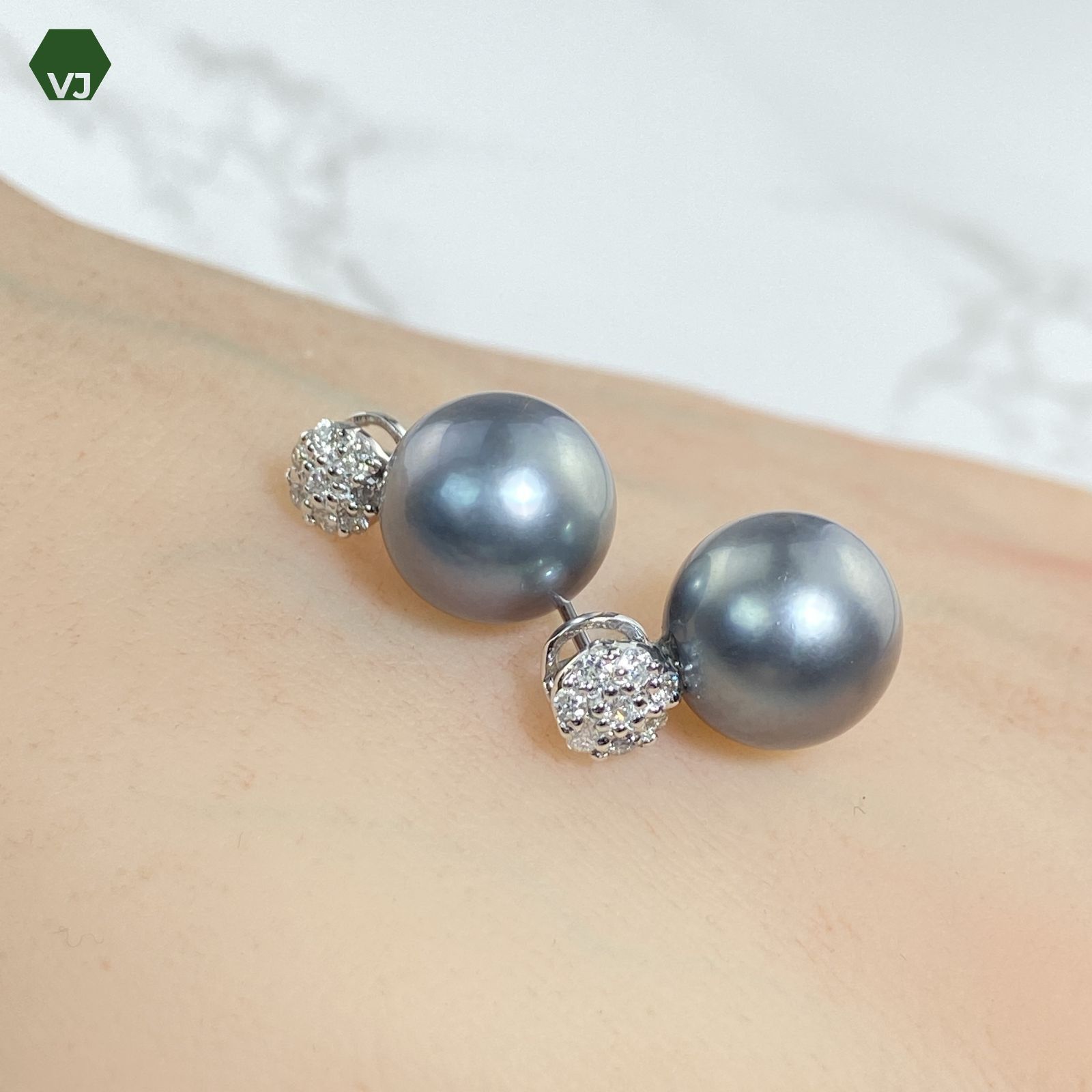 【19-17】パール　ダイヤモンド　ピアス　D0.24ct 19-17】パールダイヤモンドピアスD0.24ct