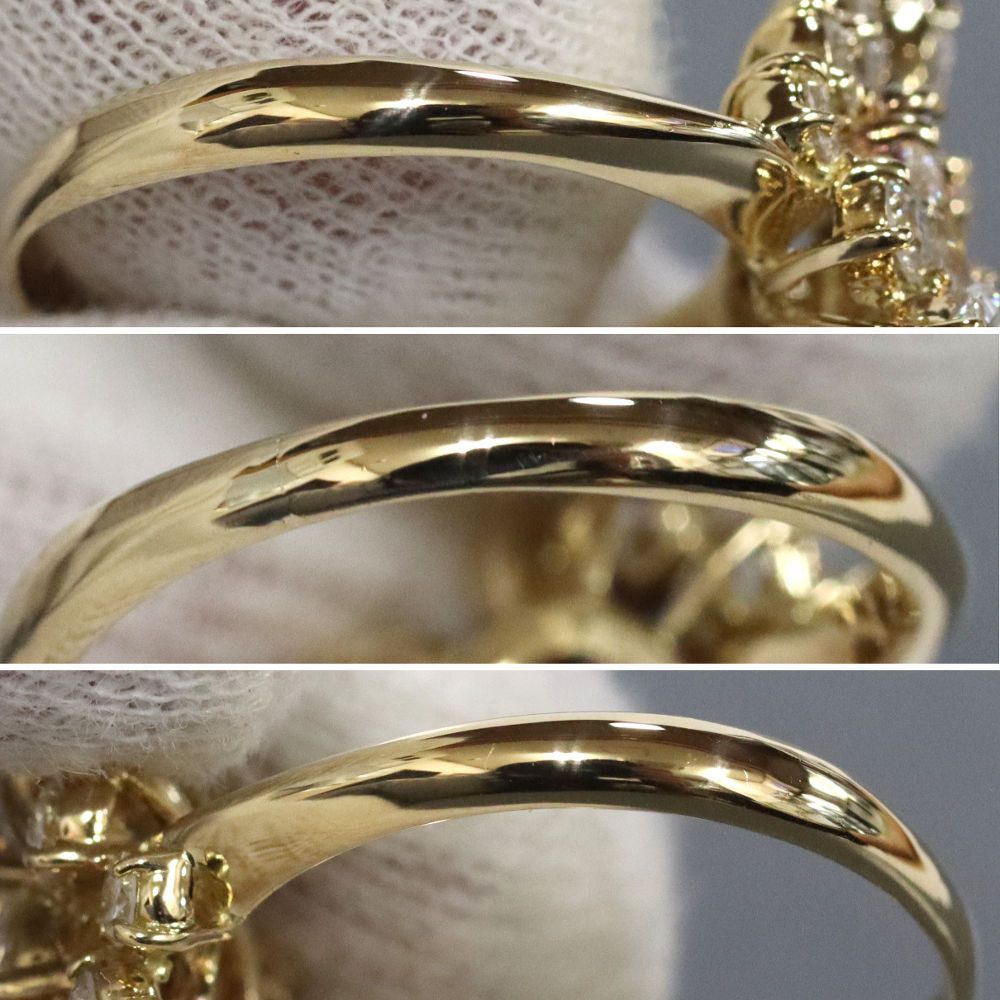 K18ダイヤモンドリング D1.48 5.4g #13.5 イエローゴールド - メルカリ 
