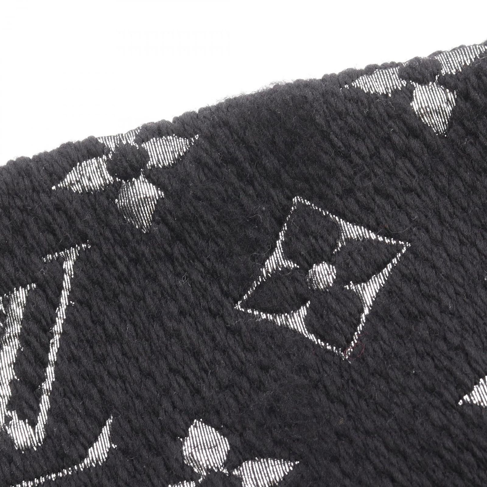LOUIS VUITTON エシャルプ ロゴマニア シャイン ノワール マフラー