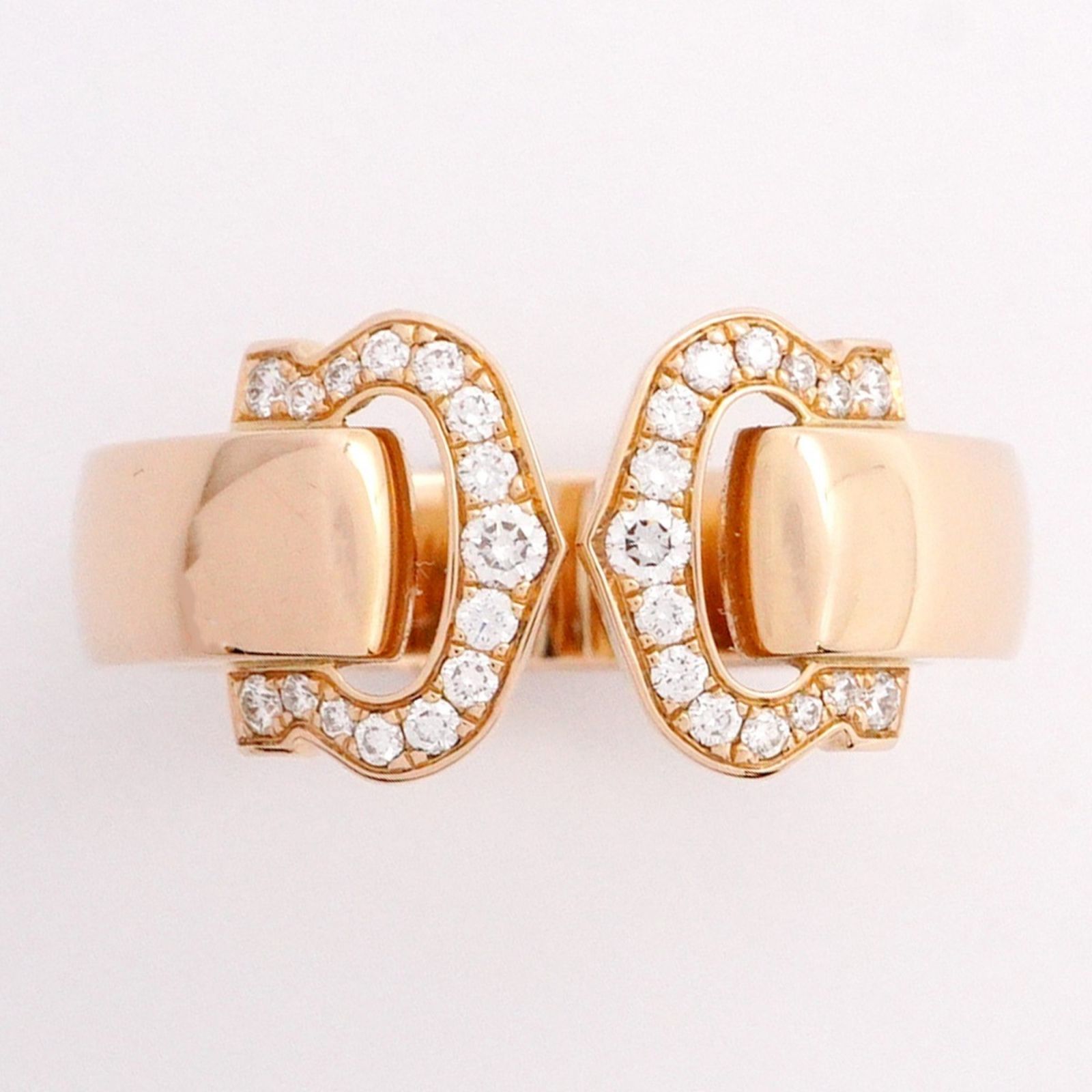 Cartier リング 2C ブークルセ K18WG ダイヤモンド 8号 日本直送