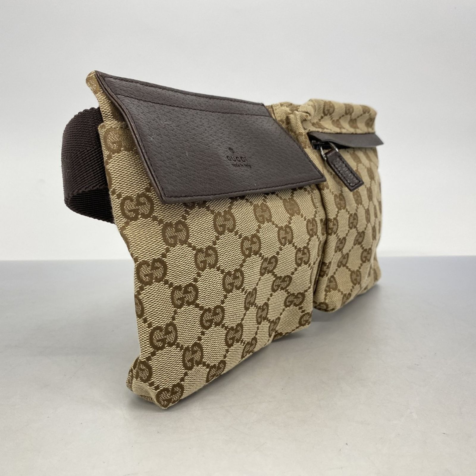 慈悲深い グッチ Gucci グッチ ウエストバッグ GGキャンバス 28566 キャンバス ブラウン メンズ レディース